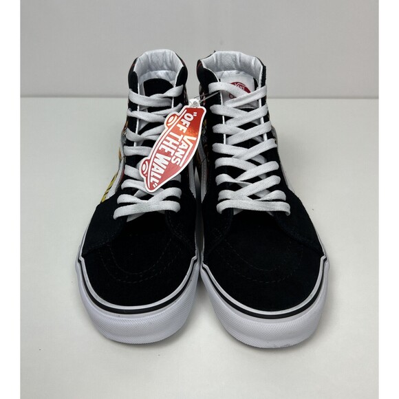 Vans Sk8-Hi Santa Flame Suede Canvas Black Red Men’s 12 Sneaker Christmas NWT